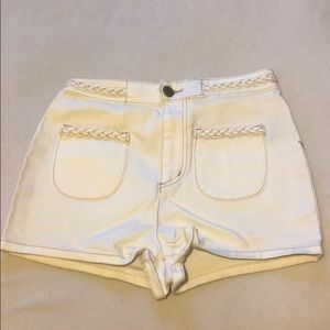 Urban outfitters off white high waisted shorts